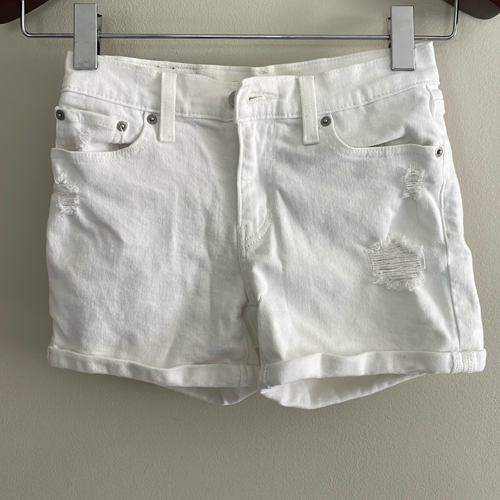 Levi's White Denim Shorts